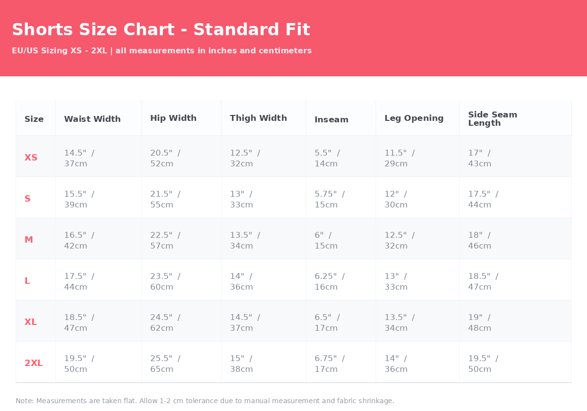 Size Guide Template