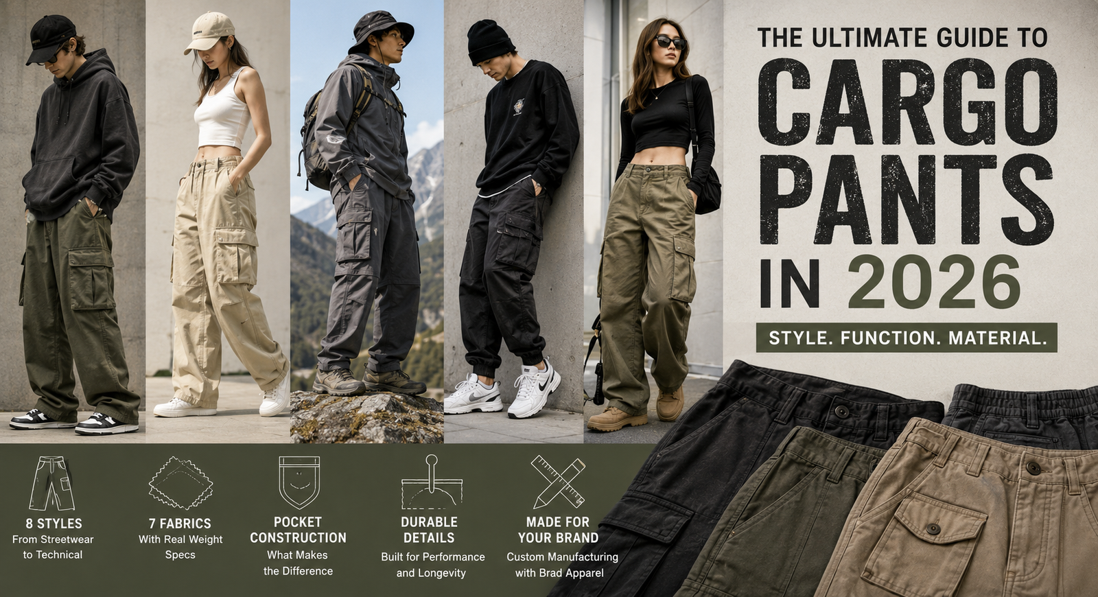 The Ultimate Guide to Cargo Pants in 2026: Styles, Fabrics & Construction