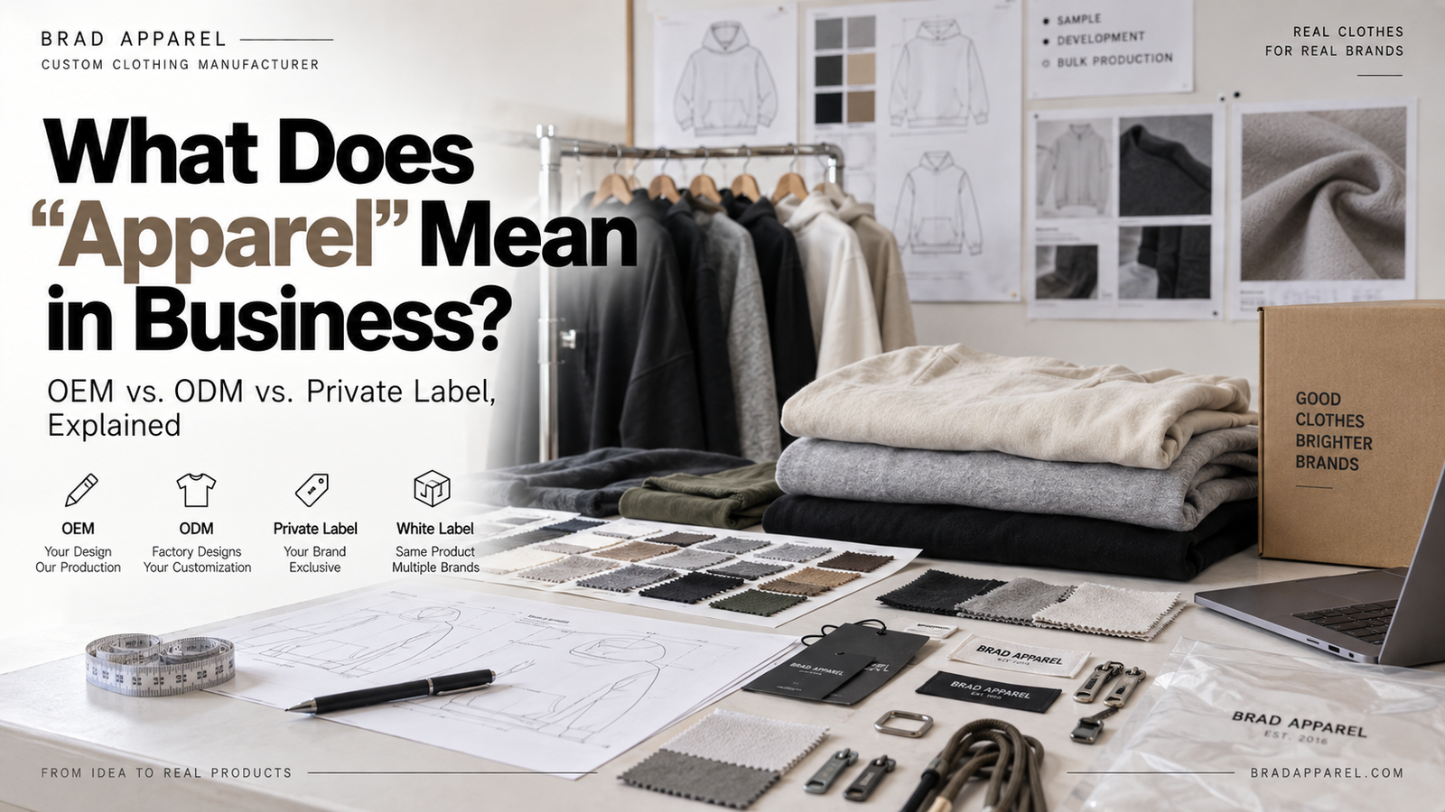 What Does “Apparel” Mean in Business? OEM vs. ODM vs. Private Label, Explained