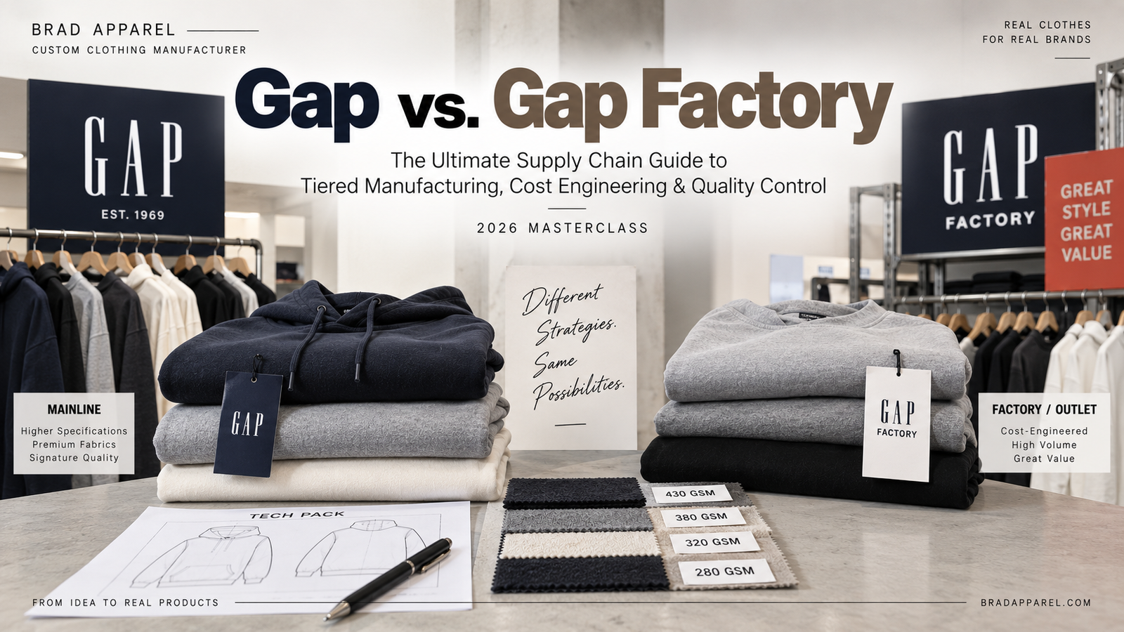 Gap vs. Gap Factory: What Tiered Apparel Manufacturing Can Teach Clothing Brands in 2026