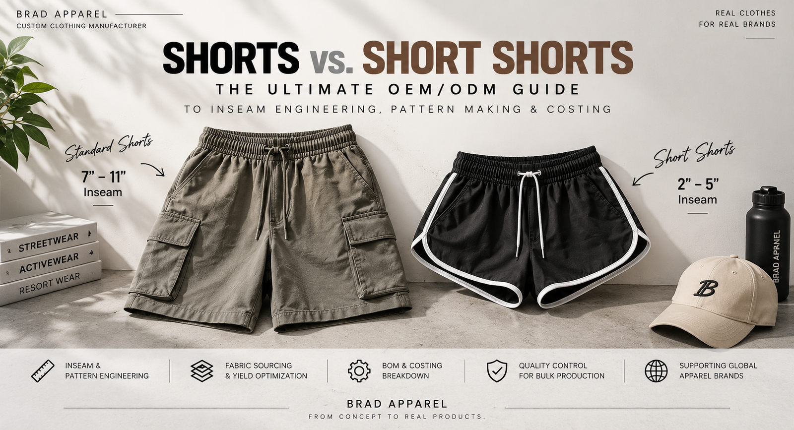 Shorts vs. Short Shorts: A 2026 OEM/ODM Guide to Inseam, Pattern Making & Costing