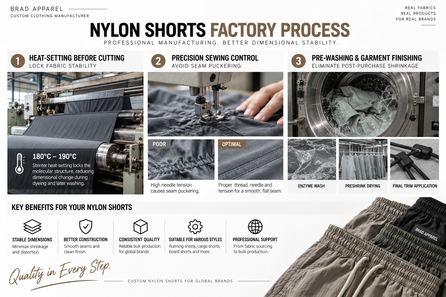 Nylon Fabric Heat Setting Process Nylon fabric heat setting and shrinkage control manufacturing process